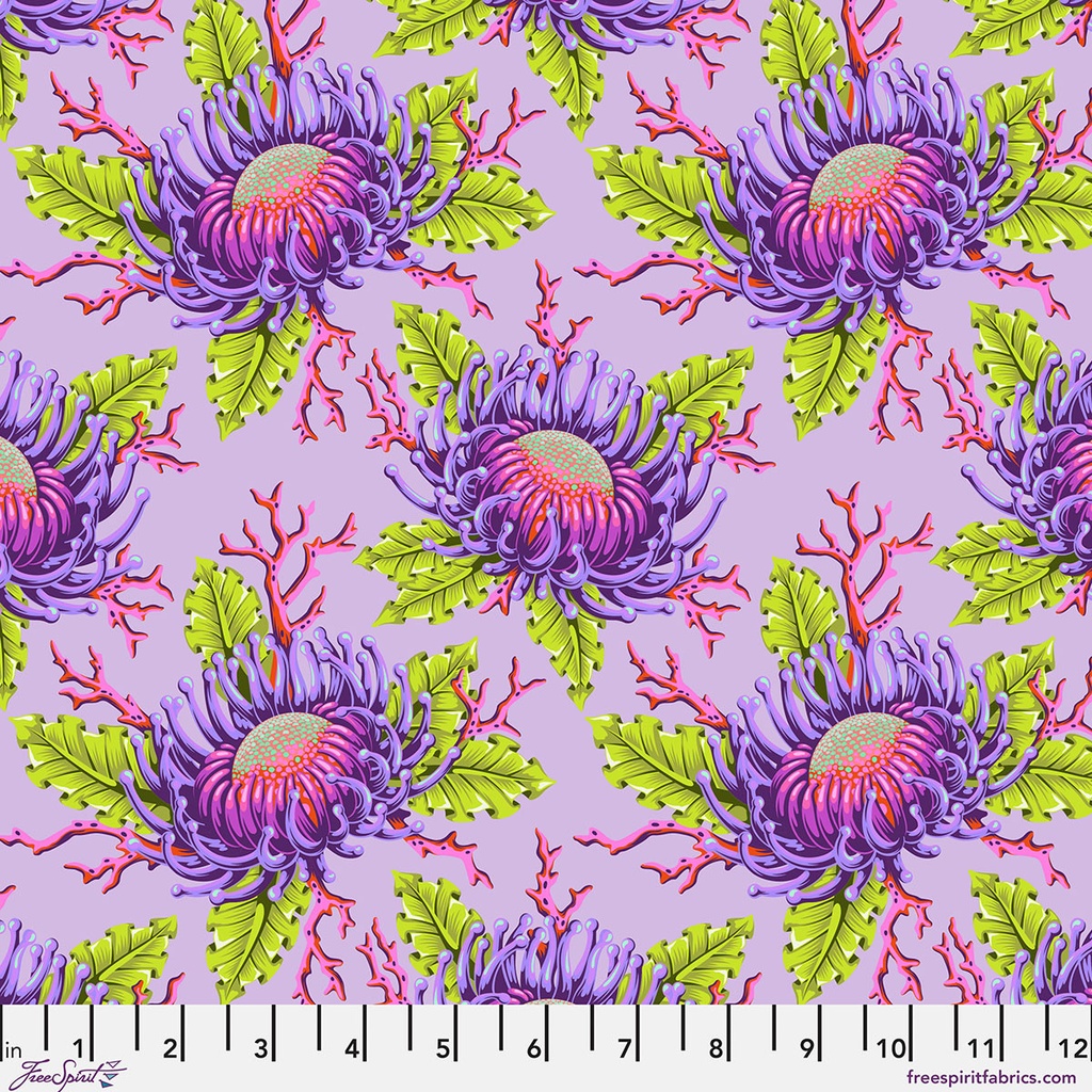Floral Reef by Tula Pink - Friends & Anemones in Ultraviolet