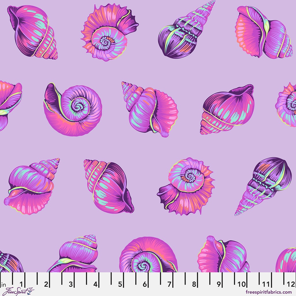 Floral Reef by Tula Pink - Lil Shelly in Ultraviolet