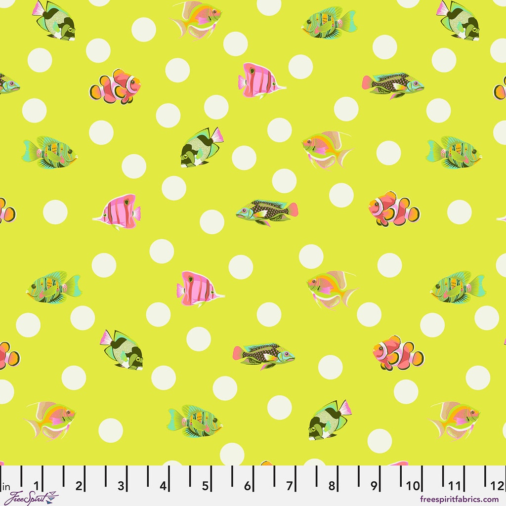 Floral Reef by Tula Pink - School Crossing in Seagrass
