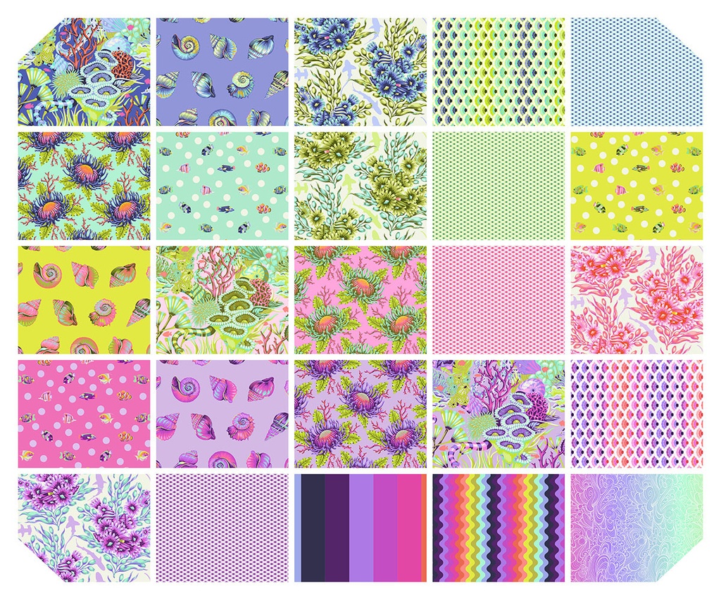 Floral Reef by Tula Pink - Mini Charm Pack