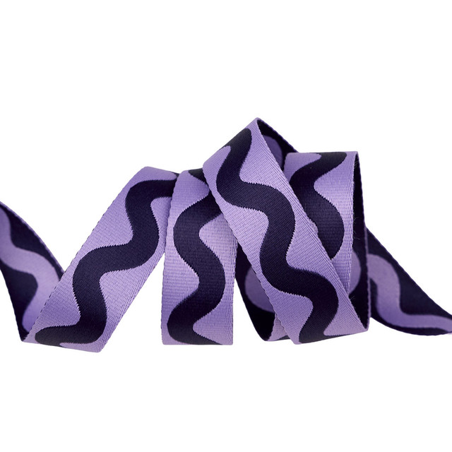 Floral Reef Webbing by Tula Pink - 1" Lil Squiggle in Ultraviolet