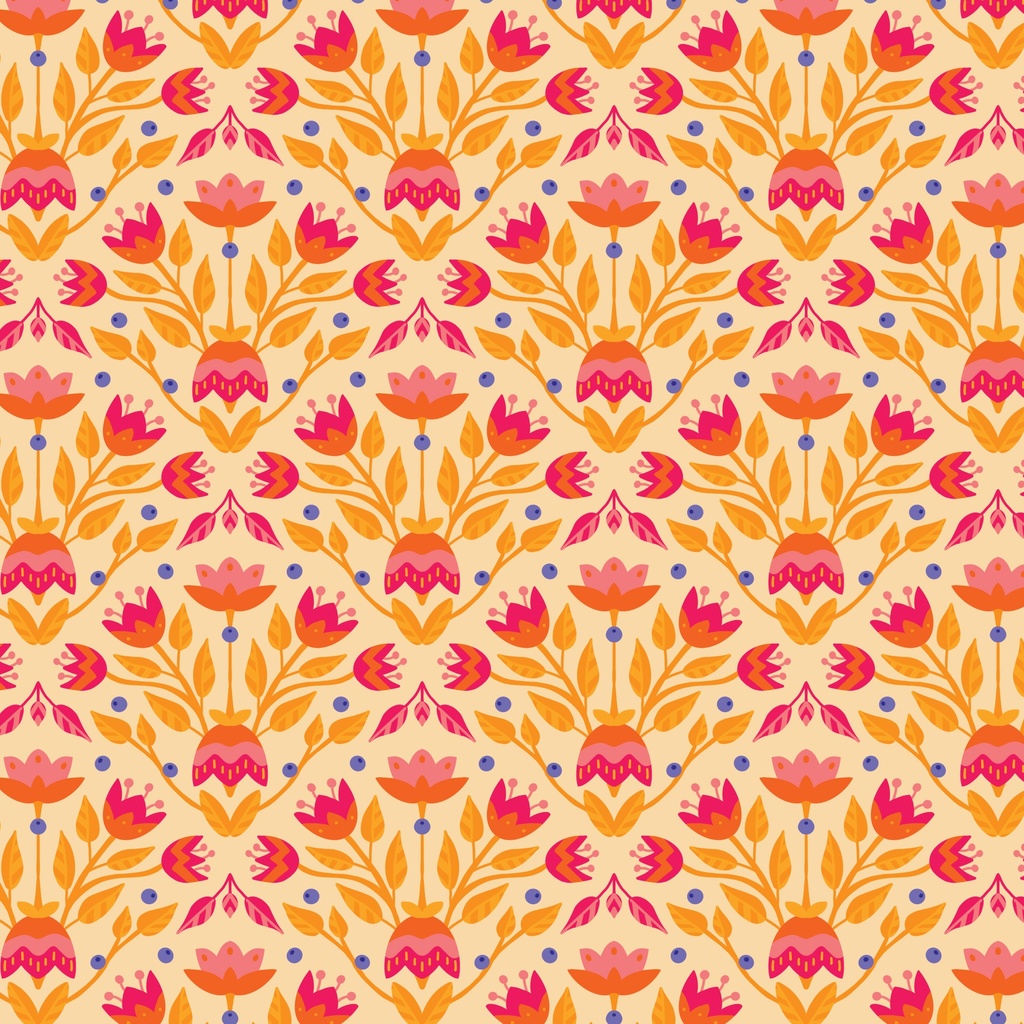 Blooming Garden by Cloud9 - Full Bloom in Pale Orange