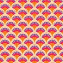 Blooming Garden by Cloud9 - Fan Flowers in Pale Orange