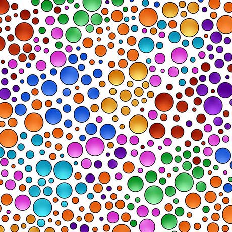 Carnivale by Debi Payne - Dots in White