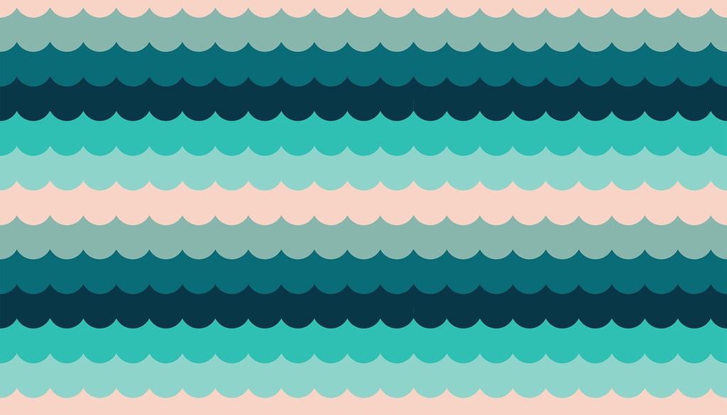 Poolside Too by Ruby Star - Umbrella Scallops in Peacock