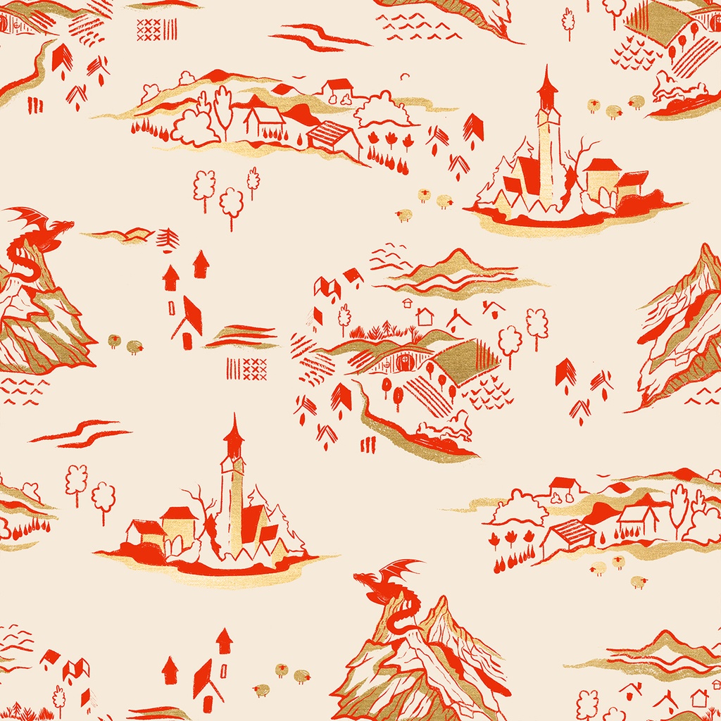 Fireglow by Sarah Watts - Mountain Town in Dark Ruby