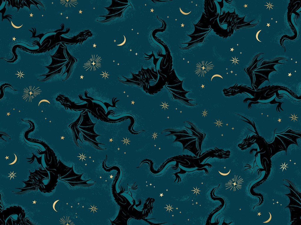 Fireglow by Sarah Watts - Etched Dragons in Galaxy