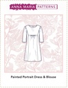 Painted Portrait Dress & Blouse by Anna Maria Parry