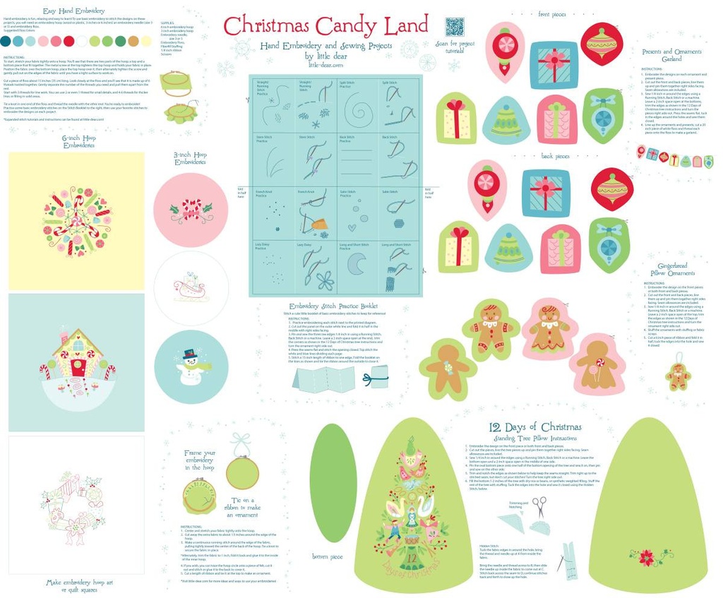 Just Make It! Seasonal by Little Dear - Christmas Candy Land 36" Panel