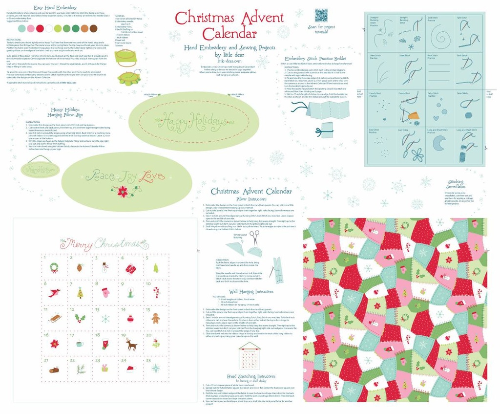 Just Make It! Seasonal by Little Dear - Christmas Advent Calendar 36" Panel