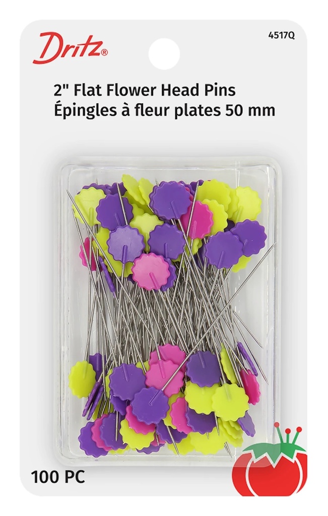 Flat Flower Pins in Assorted Colors by Dritz