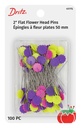 Flat Flower Pins in Assorted Colors by Dritz