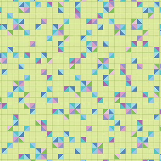 Twilight Serenade by Amanda Murphy - Modern Triangles in Green
