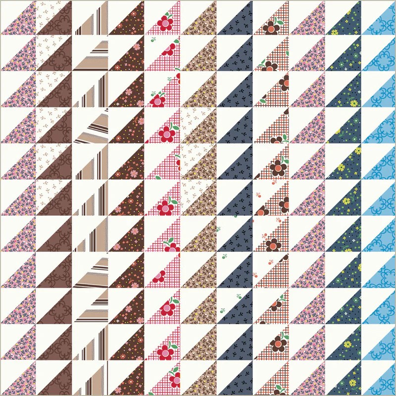 Made Easy by Denyse Schmidt - Triangle Stripe Cheater in Ivory
