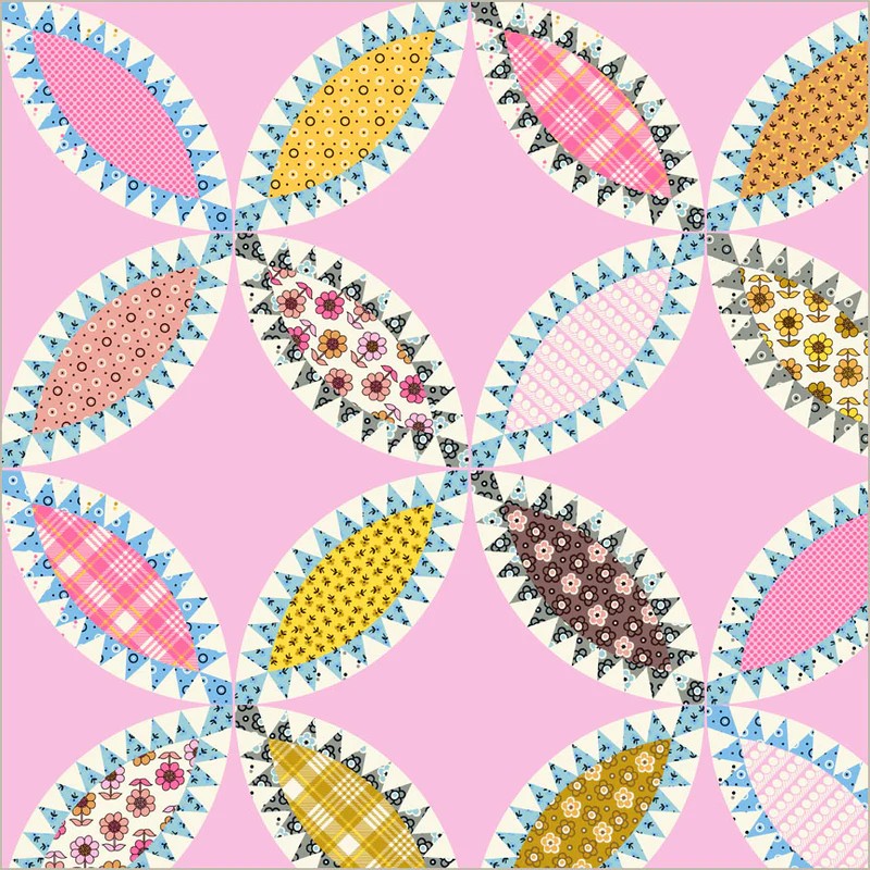 Made Easy by Denyse Schmidt - Tobacco Leaf Cheater in Light Pink