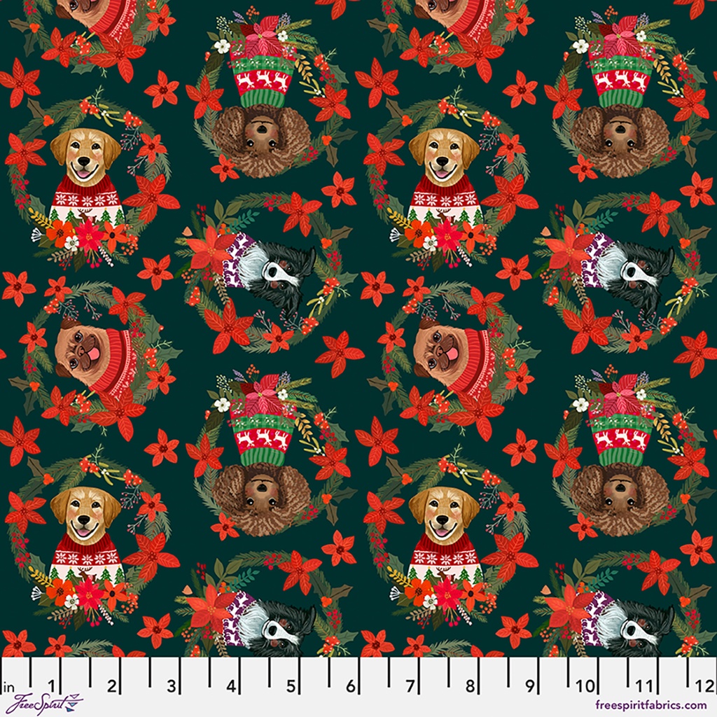 Christmas Pets by Mia Charro - Christmas Dogs in Spruce