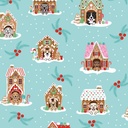 Winter Waggers by Devon Design Co - Gingerbread Dog Houses in Light Blue