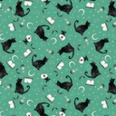 Witchy Wicked by Rose Halsey - Black Cats, Crystal Balls, and Potion Books in Turquoise