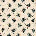 Witchy Wicked by Rose Halsey - Witches Flying on Broomsticks in Cream