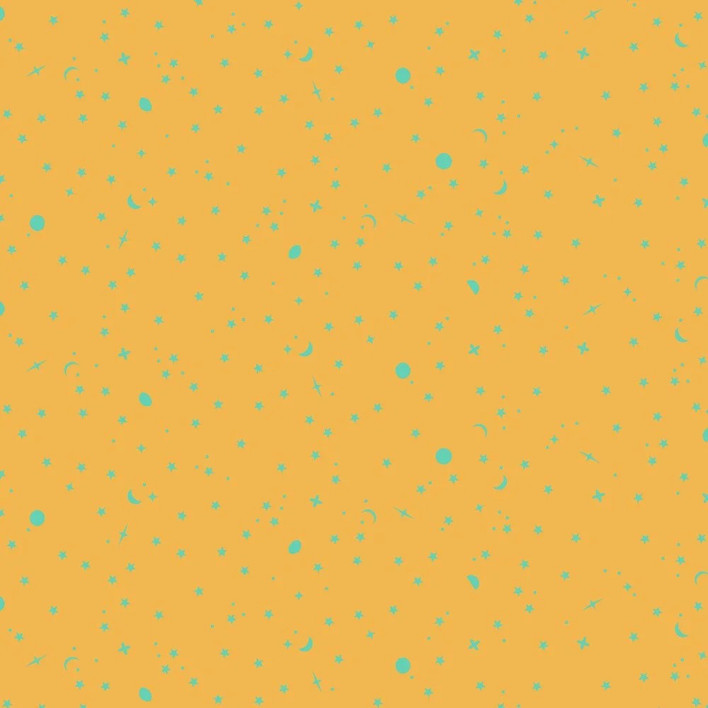 True Colors by Tula Pink - Space Sprinkles in Papaya