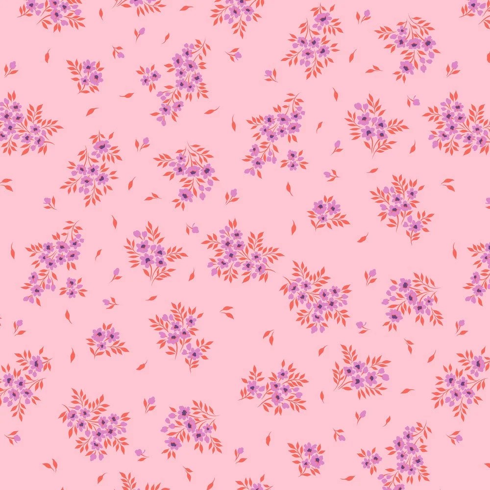 True Colors by Tula Pink - What a Ditz in Pink Lemonade