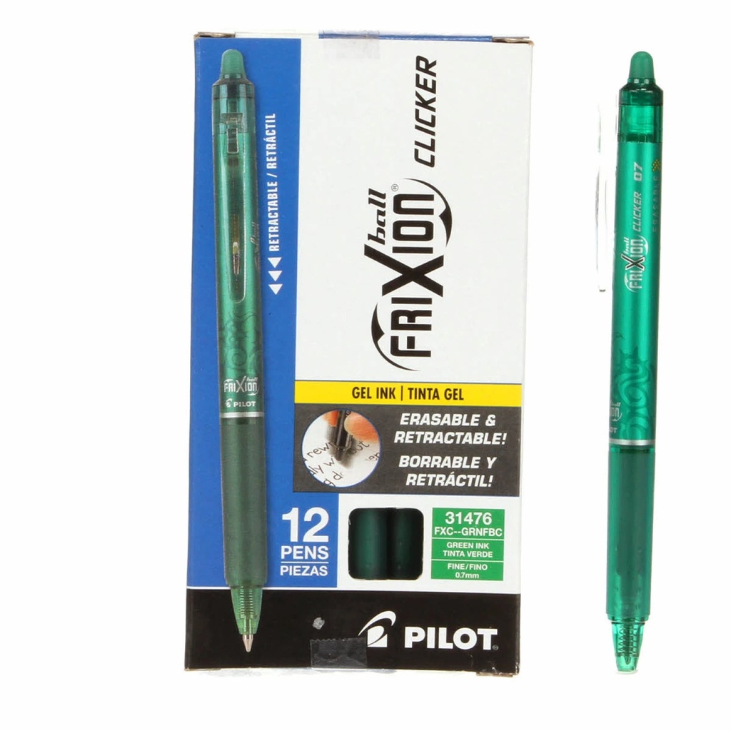 Frixion Clicker Pen Green Fine Point 0.7mm
