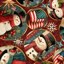 All American Snowman by Morris Creative Group - American Snowman Circle Vignet in Brick