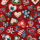 All American Snowman by Morris Creative Group - All American Hearts in Red