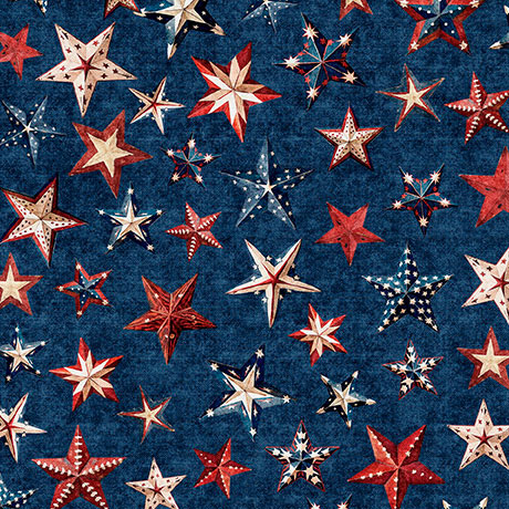 All American Snowman by Morris Creative Group - Stars in Navy