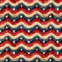All American Snowman by Morris Creative Group - All American Wavy Stripe in Multi