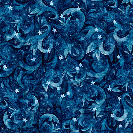 All American Snowman by Morris Creative Group - Swirls in Navy