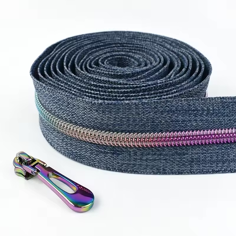 Zipper by the Yard Denim - 2 Yards, 2 Pulls