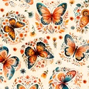 Harvest Hollow by Morris Creative Group - Butterflies in Cream