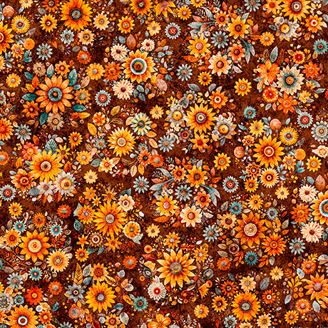 Harvest Hollow by Morris Creative Group - Fall Bouquets in Burnt Umber