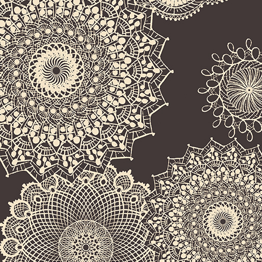 Winter Haven by Rachel Rossi Designs - Dancing Doilies in Charcoal