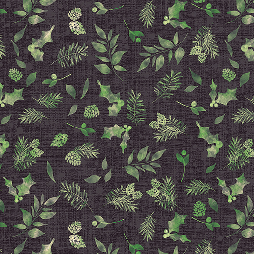 Winter Haven by Rachel Rossi Designs - Forest Floor in Charcoal