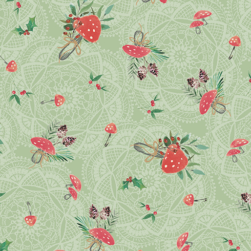 Winter Haven by Rachel Rossi Designs - Forest Gathering in Medium Sage