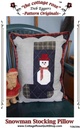 Snowman Stocking Pillow From Cottage Rose