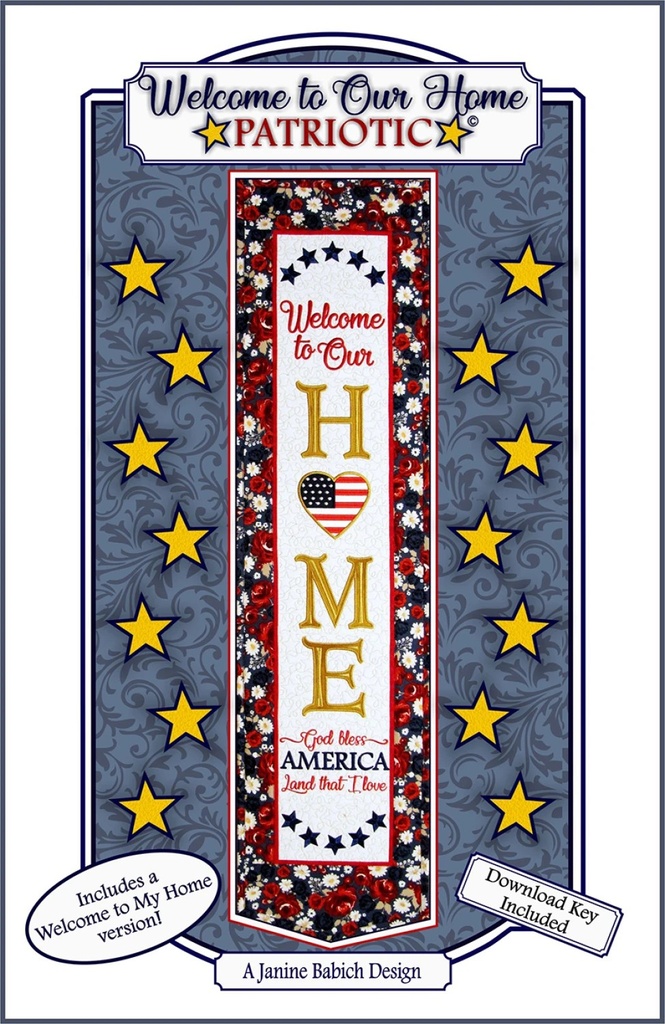 Welcome To Our Home - Patriotic from Janine Babich Designs