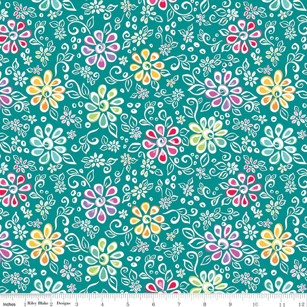 Chasing Rainbows by Leslie Ryan - Main in Teal