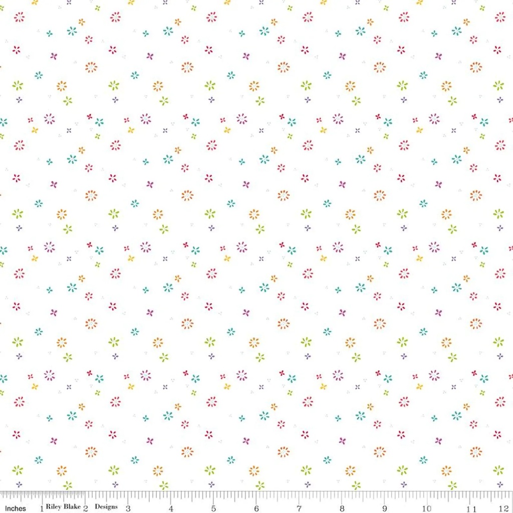 Chasing Rainbows by Leslie Ryan - Garden Sprinkles in White
