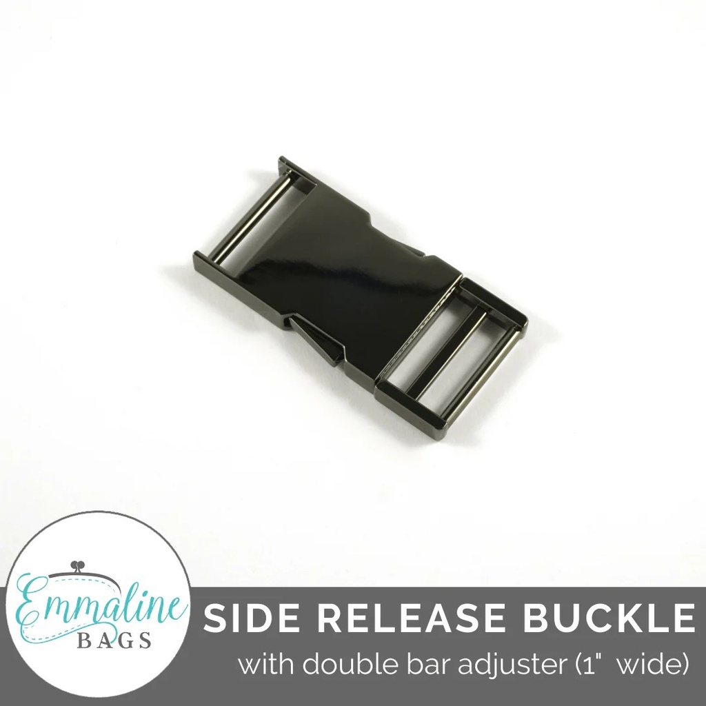 Side Release Buckle - With Double Bar Adjuster - 1"