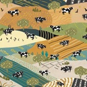 Highland Walk by Alison Woodside - Cow Pasture in Amber