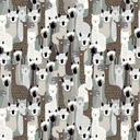 Highland Walk by Alison Woodside - Llamas in Gray