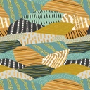 Highland Walk by Alison Woodside - Field Patchwork in Amber