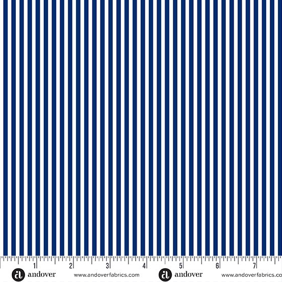 Simply Stripe by Andover Fabrics - Simply Stripe in Navy