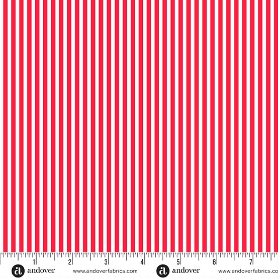 Simply Stripe by Andover Fabrics - Simply Stripe in Lipstick