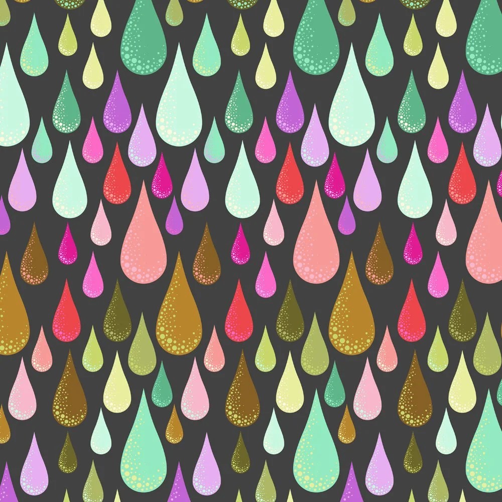 Prince Charming Deja Vu by Tula Pink - Dew Drops in Licorice