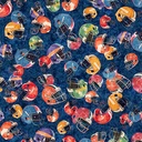 Gridiron Gang by Morris Creative Group - Football Helmuts in Navy
