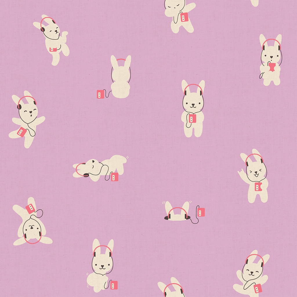 Lofi Linens by Rashida Coleman Hale - Rabbeats in Wisteria